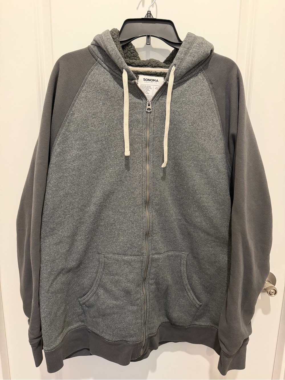 Sonoma Gray Full-Zip Hooded Sweatshirt